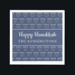Rustikaler Urlaub Blue White Menorah Hanukkah Serviette<br><div class="desc">Rustikaler Holiday Blue White Menorah Hanukkah Party Napkins - perfekt für jede Nacht Hanukkah!</div>