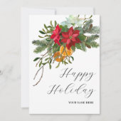 Rustikaler Urlaub Feiertagskarte (Vorderseite)