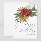 Rustikaler Urlaub Feiertagskarte (Vorne/Hinten)