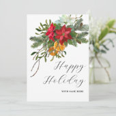 Rustikaler Urlaub Feiertagskarte (Stehend Vorderseite)