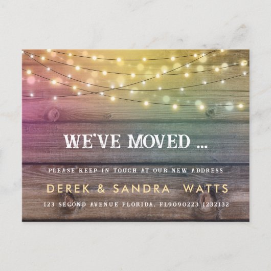 Rustikaler Urlaub Neue Zuhause Ankündigung Postkar (Vorderseite)