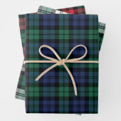Rustikaler Urlaub Schwarz Kariertes Muster Weihnac Geschenkpapier Set (Beispiel)