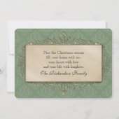 Rustikaler Urlaub Vignette mit Ribbon Feiertagskarte (Rückseite)