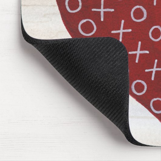 Rustikaler Valentinsgruß | umarmt u. küsst Herz Mousepad (Ecke)