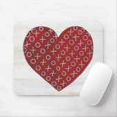 Rustikaler Valentinsgruß | umarmt u. küsst Herz Mousepad (Mit Mouse)