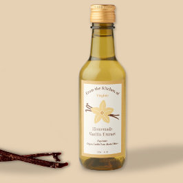 Rustikaler Vanilla Extract Flasche Kraft Etiketten