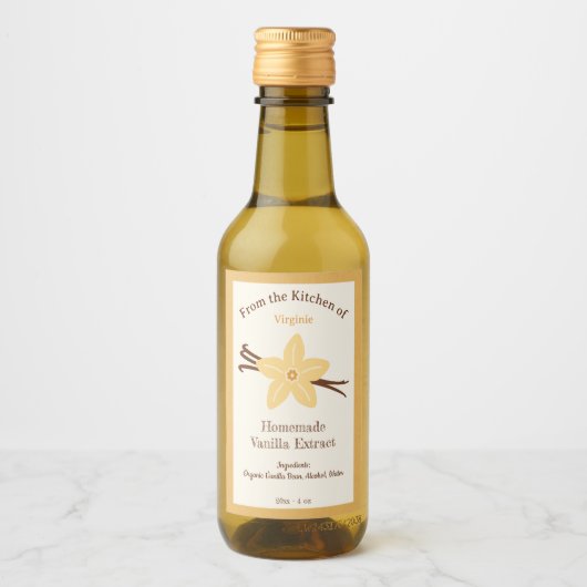 Rustikaler Vanilla Extract Flasche Kraft Etiketten (Vorderseite)