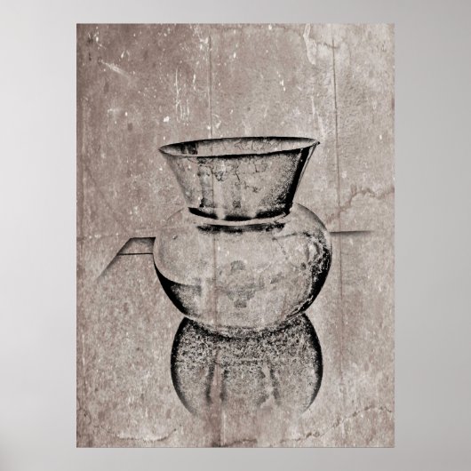 Rustikaler Vase-Eindruck betonter Grunge-Look Poster (Vorne)