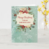 Rustikaler Vater Frohe Weihnachten Karte (Gelbe Blume)