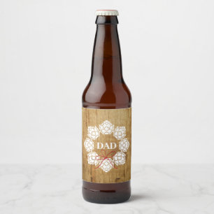 Rustikaler Vater Kranz Bierflaschenetikett