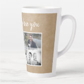 Rustikaler Vater mit Kindern Familienfoto-Collage  Milchtasse (Rechts)