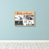 Rustikaler Vater mit Kindern Familienvater Vater T Leinwanddruck (Insitu (Holzboden))