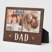 Rustikaler Vater mit zwei Fotos Fotoplatte (Seite)