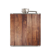 Rustikaler Vater Mythos Legende Holzpyrografie Flachmann (Rückseite)