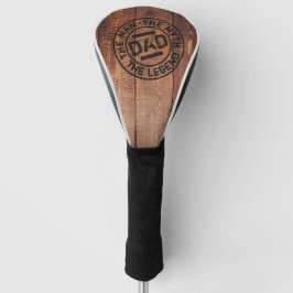 Rustikaler Vater Mythos Legende Holzpyrografie Golf Headcover
