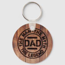 Rustikaler Vater Mythos Legende Holzpyrografie Schlüsselanhänger