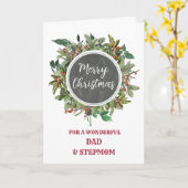 Rustikaler Vater und Stepama frohe Weihnachten Karte (Gelbe Blume)