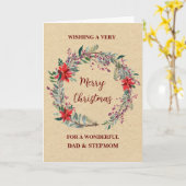 Rustikaler Vater und Stepama frohe Weihnachten Karte (Gelbe Blume)