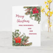 Rustikaler Vater und Stepama frohe Weihnachten Karte (Gelbe Blume)