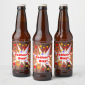 Rustikaler Vatertag Bierflaschenetikett (Flaschen)