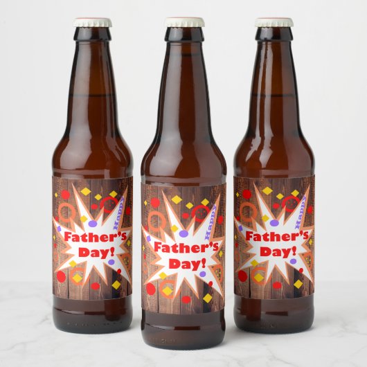 Rustikaler Vatertag Bierflaschenetikett (Flaschen)
