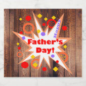 Rustikaler Vatertag Bierflaschenetikett (Einzelnes Label)