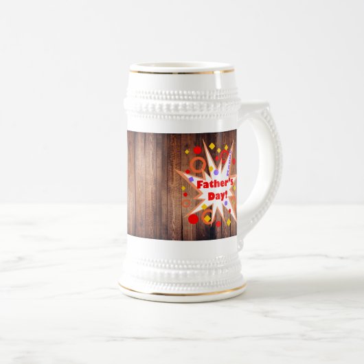 Rustikaler Vatertag Bierglas (VorderseiteRechts)