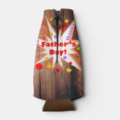 Rustikaler Vatertag Flaschenkühler (Rückseite)