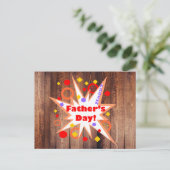 Rustikaler Vatertag Postkarte (Stehend Vorderseite)