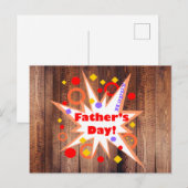 Rustikaler Vatertag Postkarte (Vorne/Hinten)