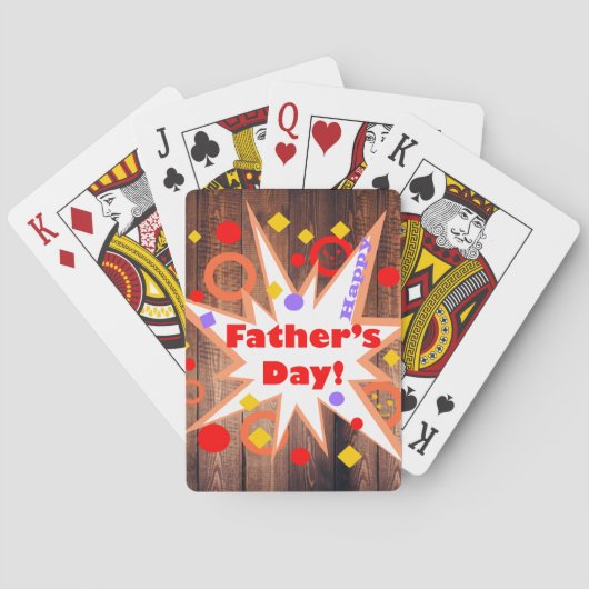 Rustikaler Vatertag Spielkarten (Rückseite)