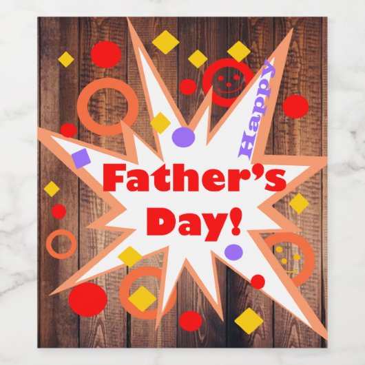 Rustikaler Vatertag Weinetikett (Einzelnes Label)