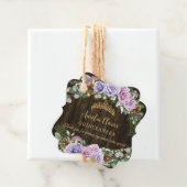 Rustikaler verzauberter Wald Lila Blüte Quinceañer Geschenkanhänger (Beispiel)