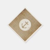 Rustikaler Vintage-Anker Serviette (Ecke)