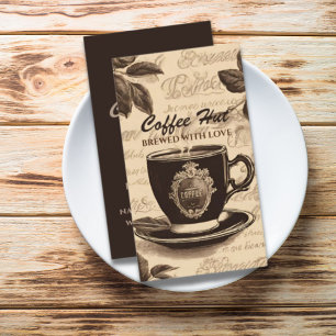 Rustikaler Vintage-Barista-Coffee-Shop-Café  Visitenkarte