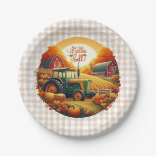 Rustikaler/vintage Herbst auf dem Bauernhof Pappteller