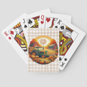 Rustikaler/vintage Herbst auf dem Bauernhof Spielkarten