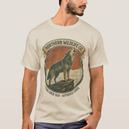 Rustikaler Vintage-Heulwolf Naturliebhaber T-Shirt