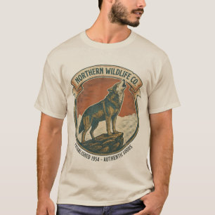 Rustikaler Vintage-Heulwolf Naturliebhaber T-Shirt