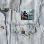 Rustikaler, vintage Outdoor-Bär Berg Button (Beispiel)