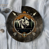 Rustikaler, vintage Outdoor-Bär Berg Button (Beispiel)