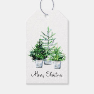 Rustikaler Vintage verzinkter Eimer Weihnachtsbaum Geschenkanhänger