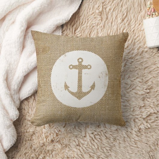 Rustikaler Vintager Anker Kissen (Decke)