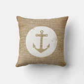 Rustikaler Vintager Anker Kissen (Rückseite)