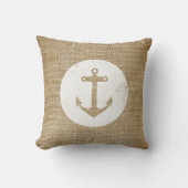 Rustikaler Vintager Anker Kissen (Vorderseite)