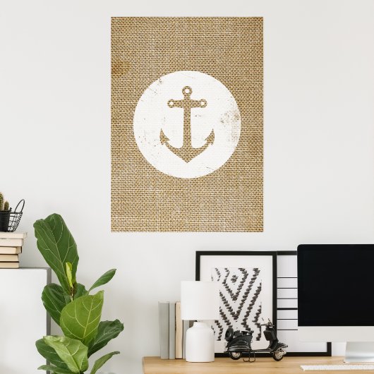 Rustikaler Vintager Anker Poster (Heimbüro)