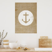 Rustikaler Vintager Anker Poster (Küche)