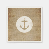 Rustikaler Vintager Anker Serviette (Vorderseite)