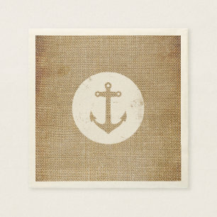 Rustikaler Vintager Anker Serviette