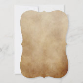 Rustikaler Vintager brauner Tan Nur Elfenbein Empf Einladung (Rückseite)